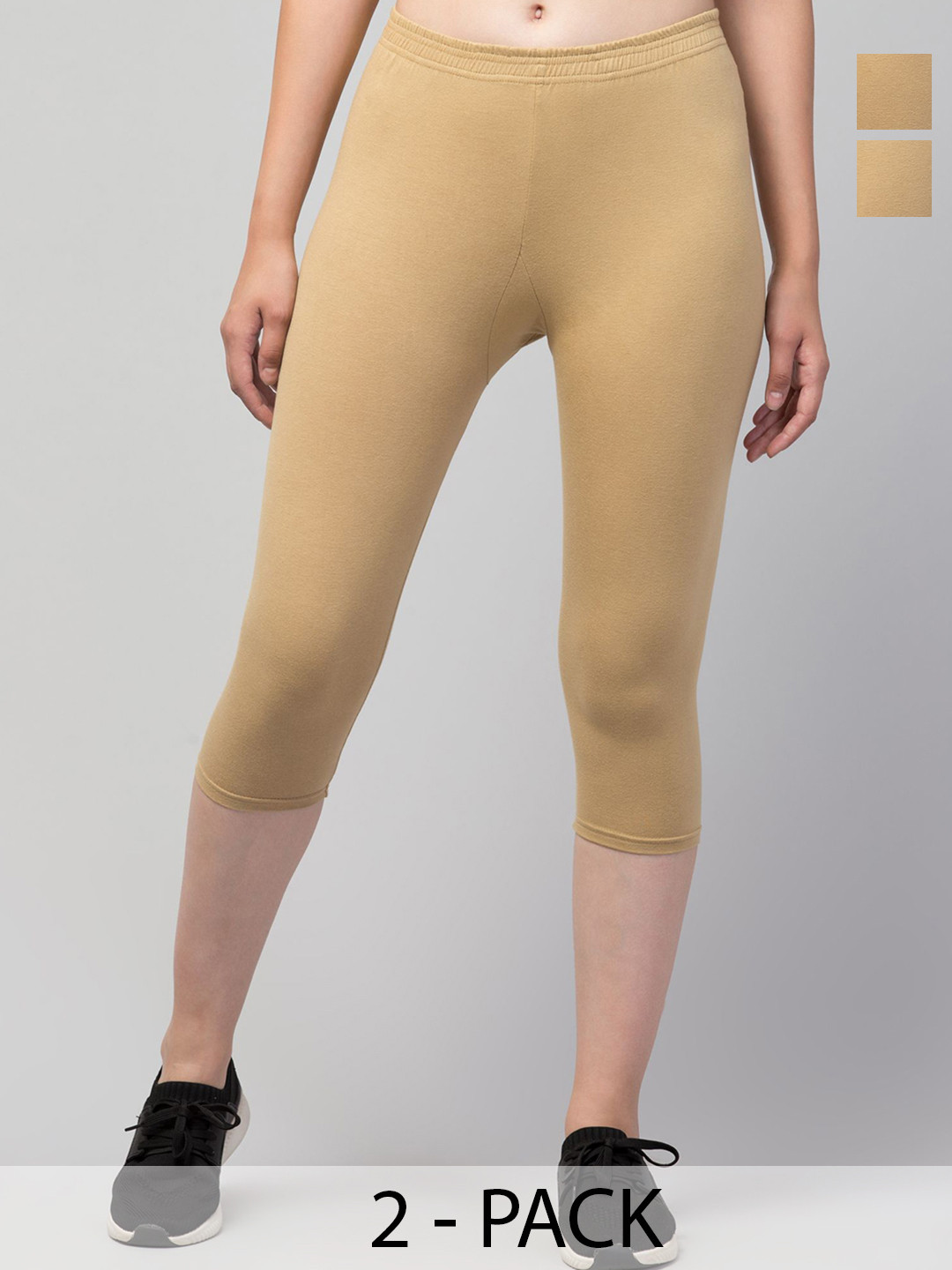 UllasPemium Women Pack Of 2 Skinny Fit Capris