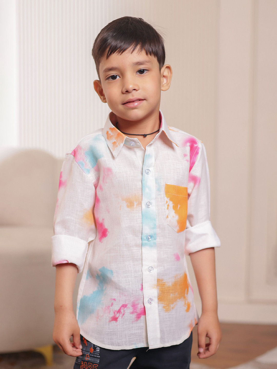 Stuffie Land Boys Classic Striped Casual Shirt