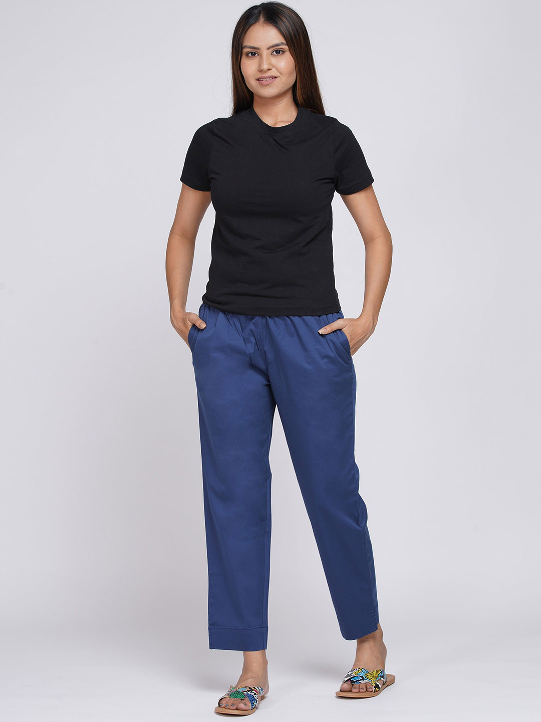BABRU Women Cotton Straight Fit Trouser