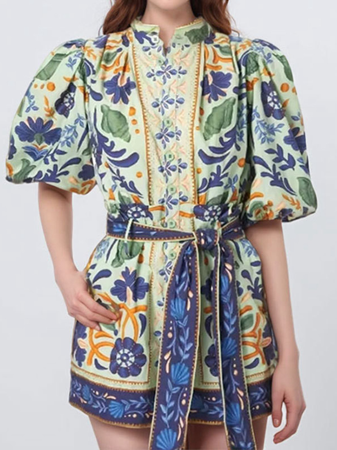 Routes by All About You Women Floral Printed Belted Playsuit
