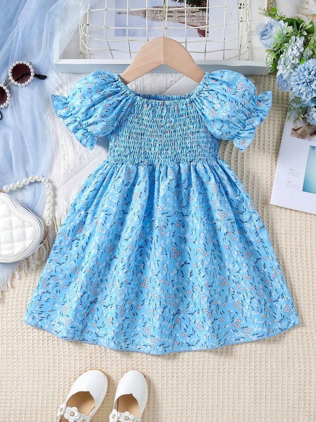 Kidotsav Girls Printed Fit & Flare Dress