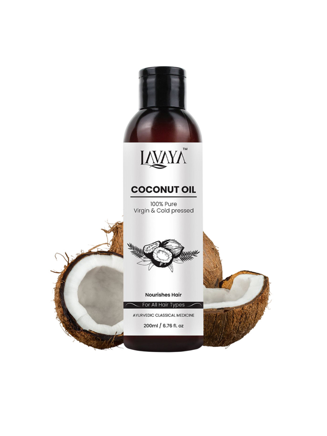 Lavaya 100% Pure & Natural Cold Pressed Coconut Oil - 200 ml