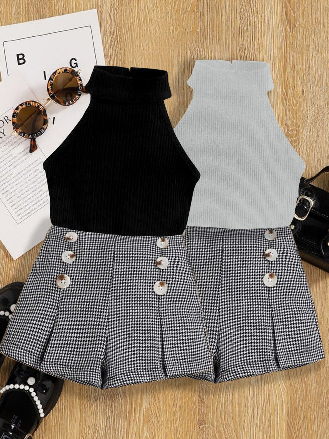 DEL LUNA Pack Of 2 Checked Dress