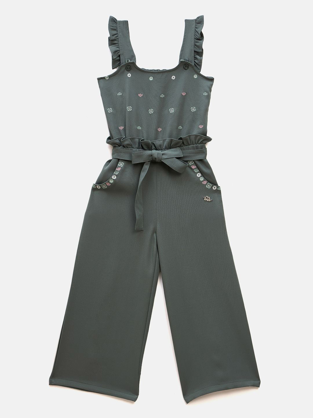 ELLE Girls Basic Jumpsuit with Embroidered