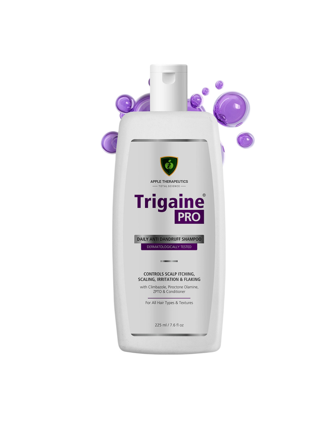 Apple Therapeutics Trigaine PRO Daily Anti-Dandruff Shampoo - 225 ml