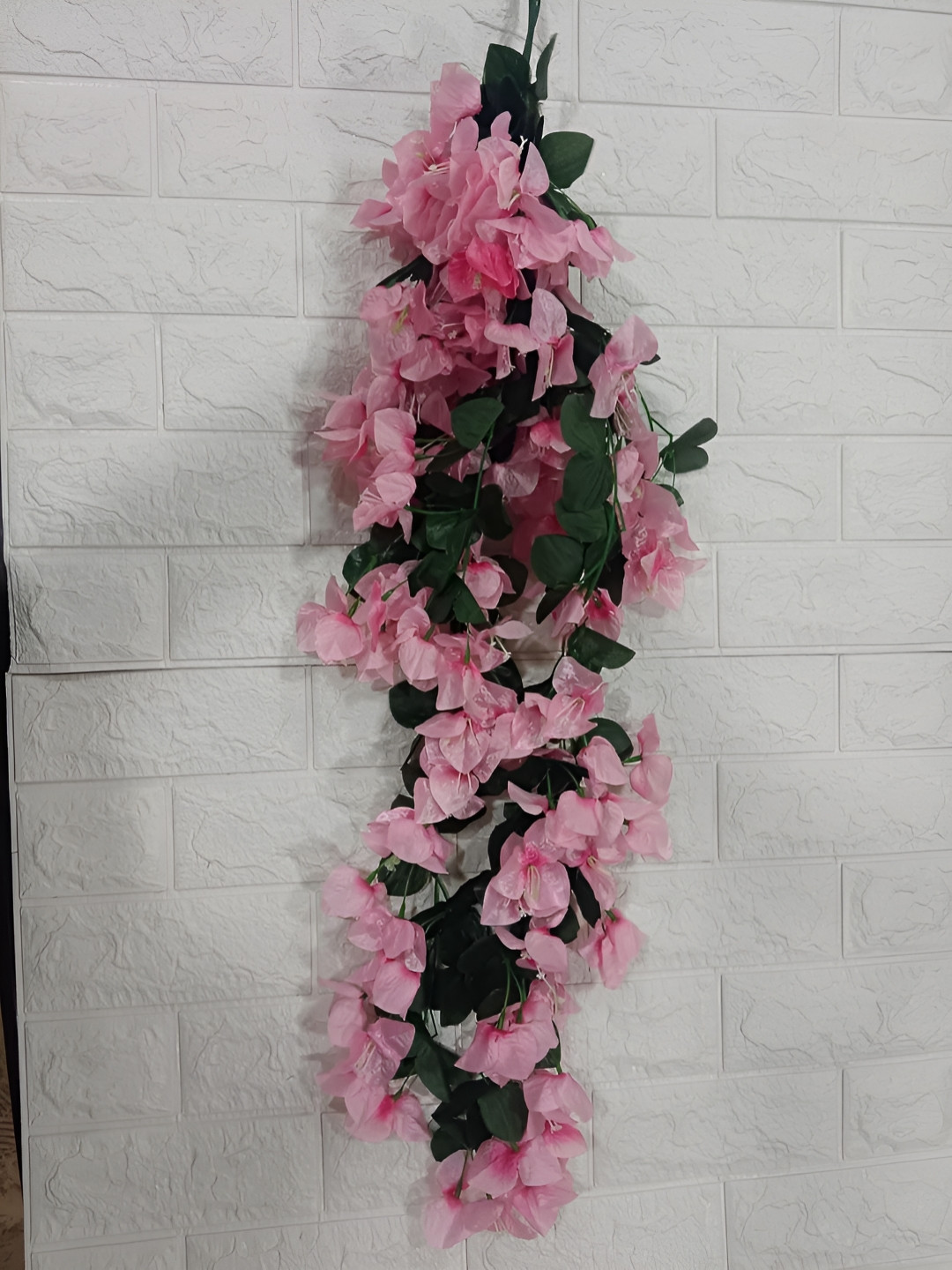 Nutts Pink 2 Pieces Hanging Bougainvillea Vine Artificial Flower