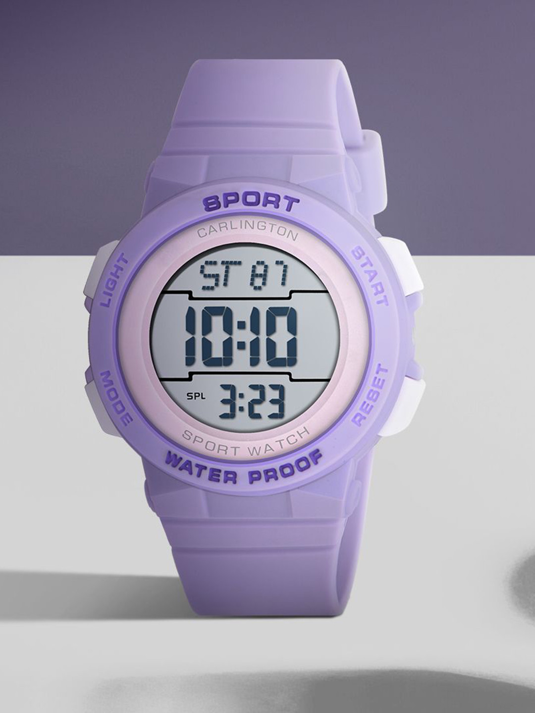 CARLINGTON Unisex Kids Dial & Straps Digital Multi Function Watch Junior 9123 Purple