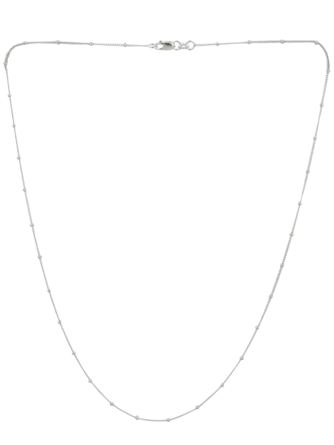 Metronaut 92.5 Sterling Silver U Alphabet Pendant With Ball Chain