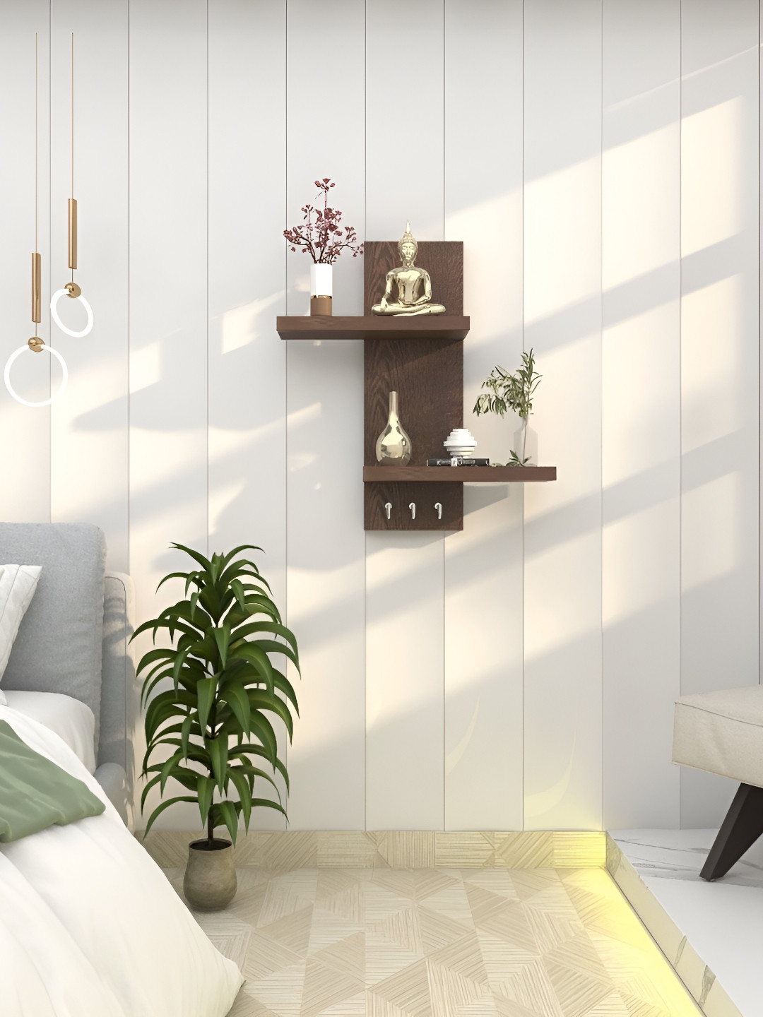 Xtenshion Crafts Brown Wooden Shelf