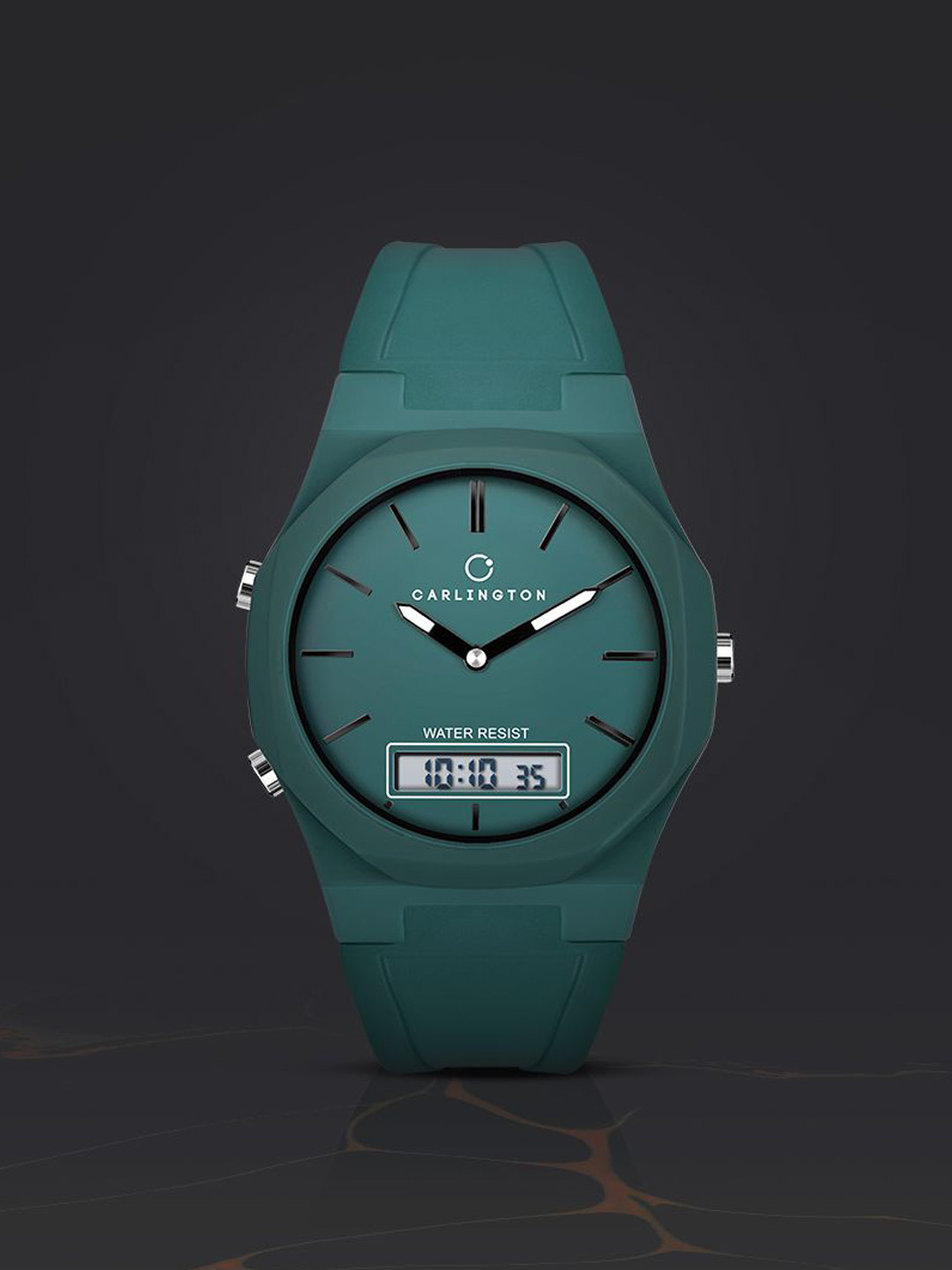 CARLINGTON Men Dial & Straps Analogue and Digital Multi Function Watch Endurance 9145 Teal