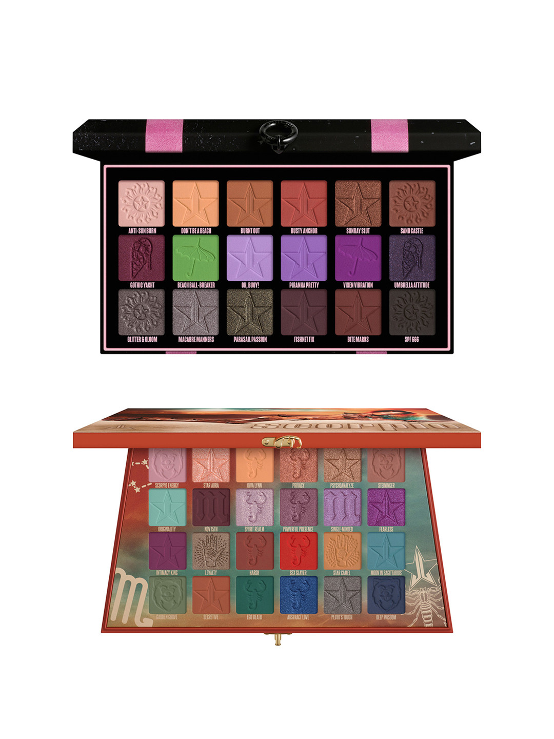 Jeffree Star Cosmetics Set of Gothic Beach & Scorpio Eyeshadow Palette