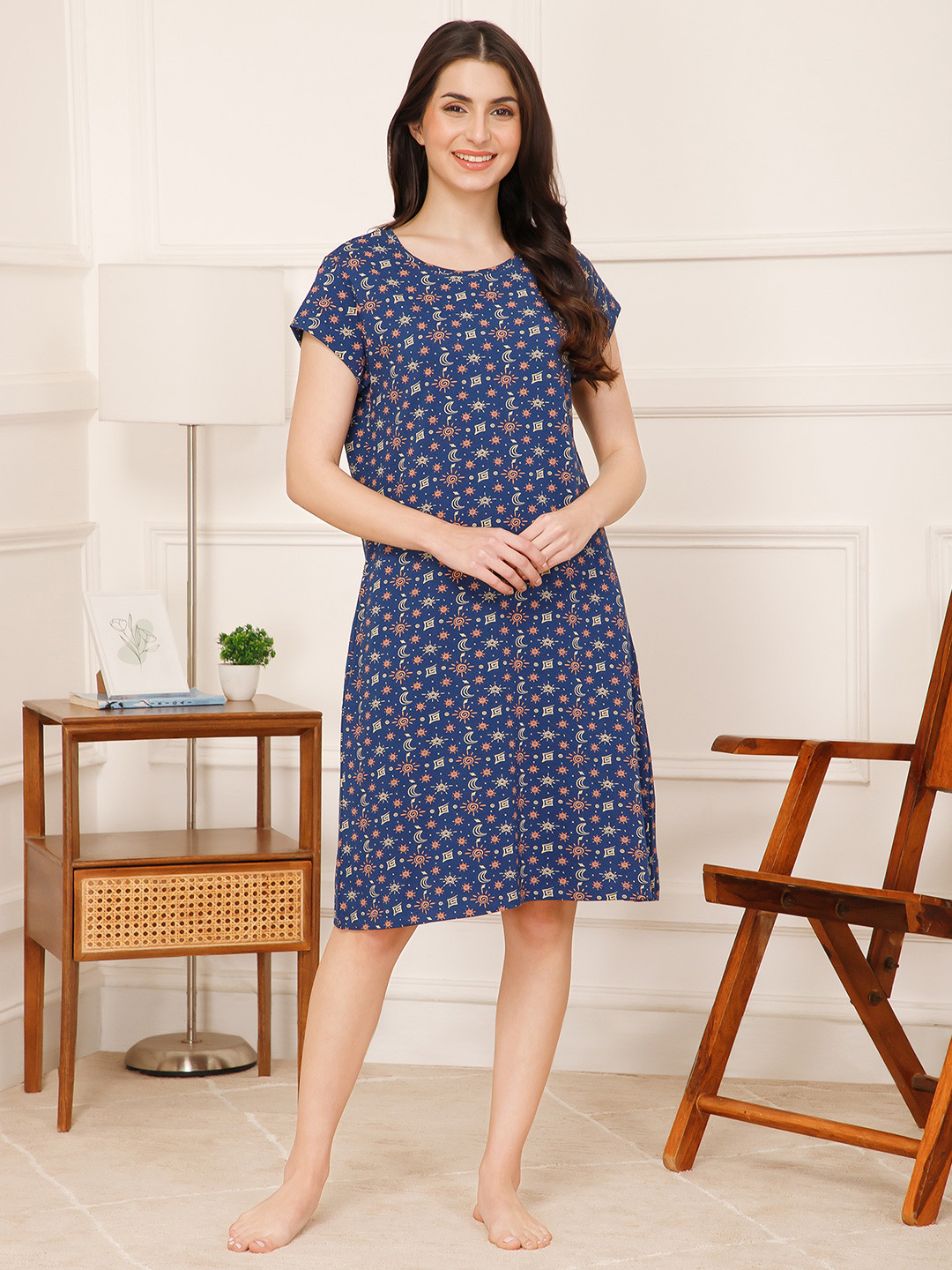 Mushy Mod Conversational Printed T-shirt Nightdress