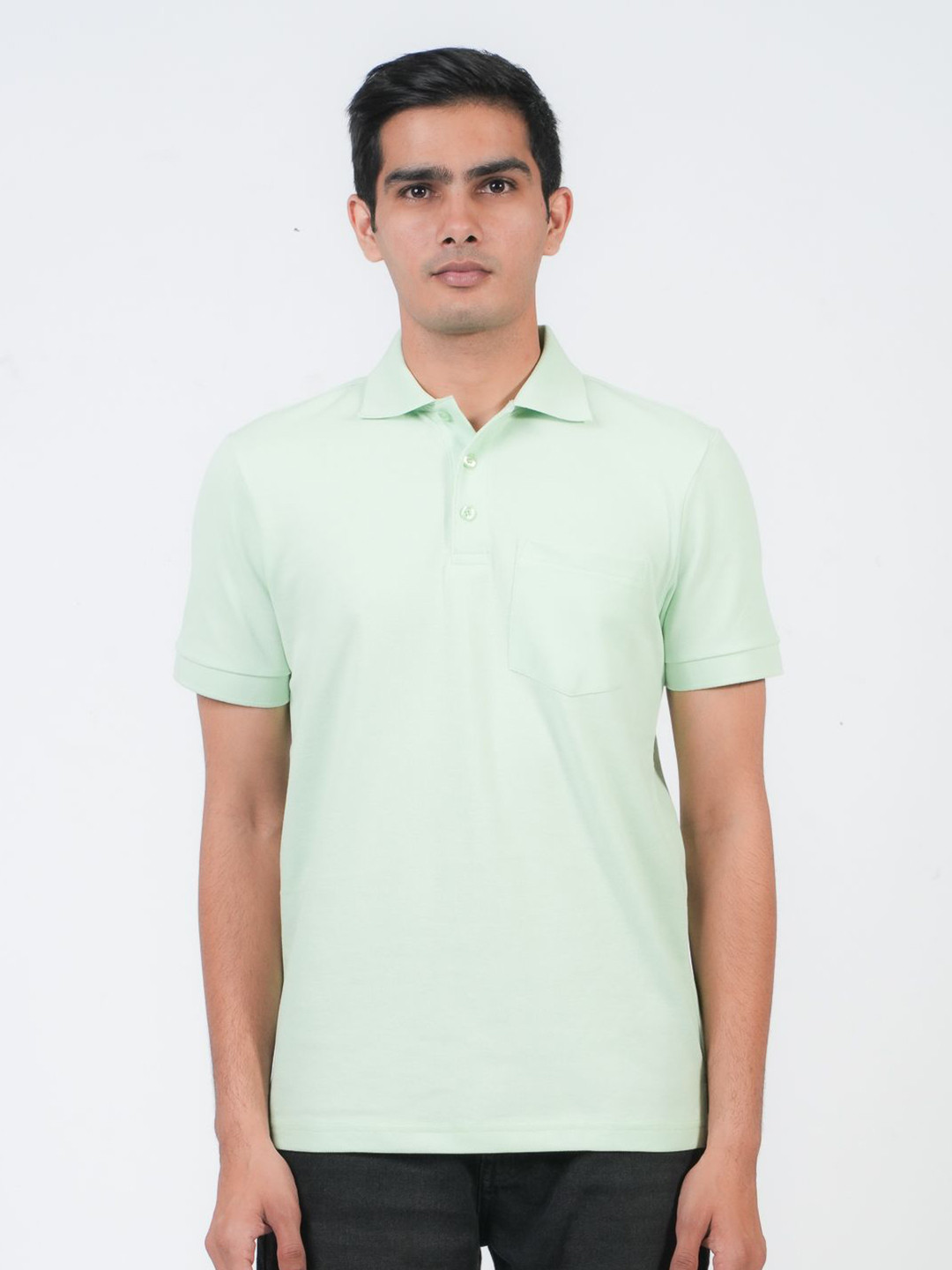 EcoLove Men Polo Collar Pockets T-shirt