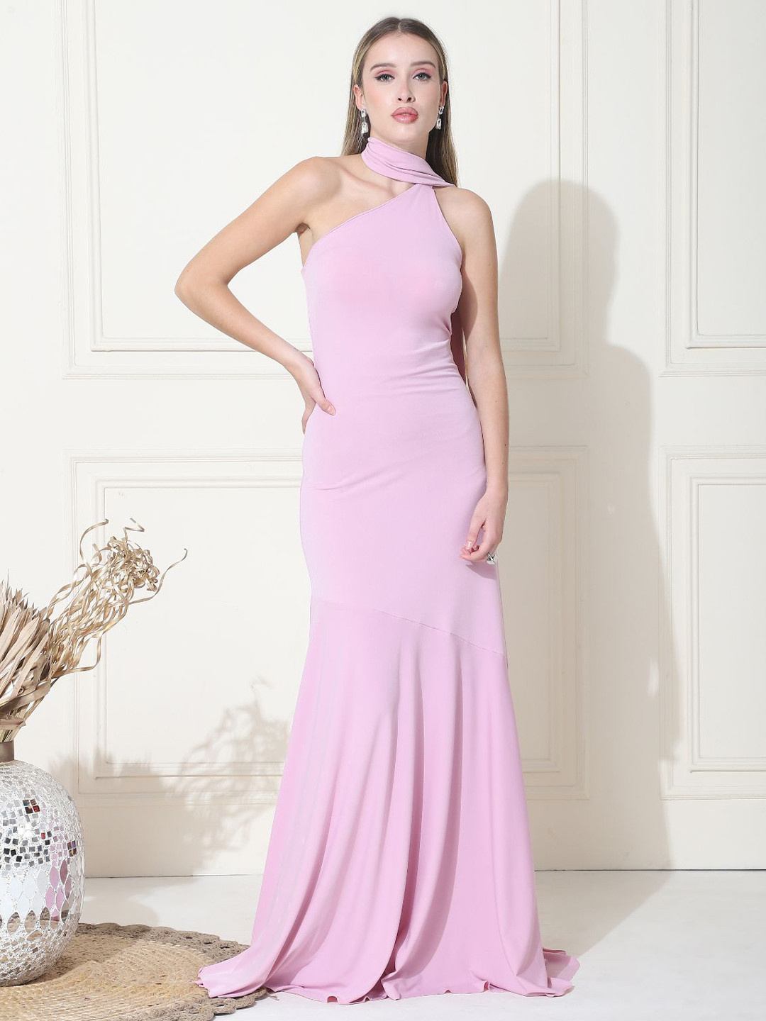 KELIN Solid Bodycon Maxi Dress