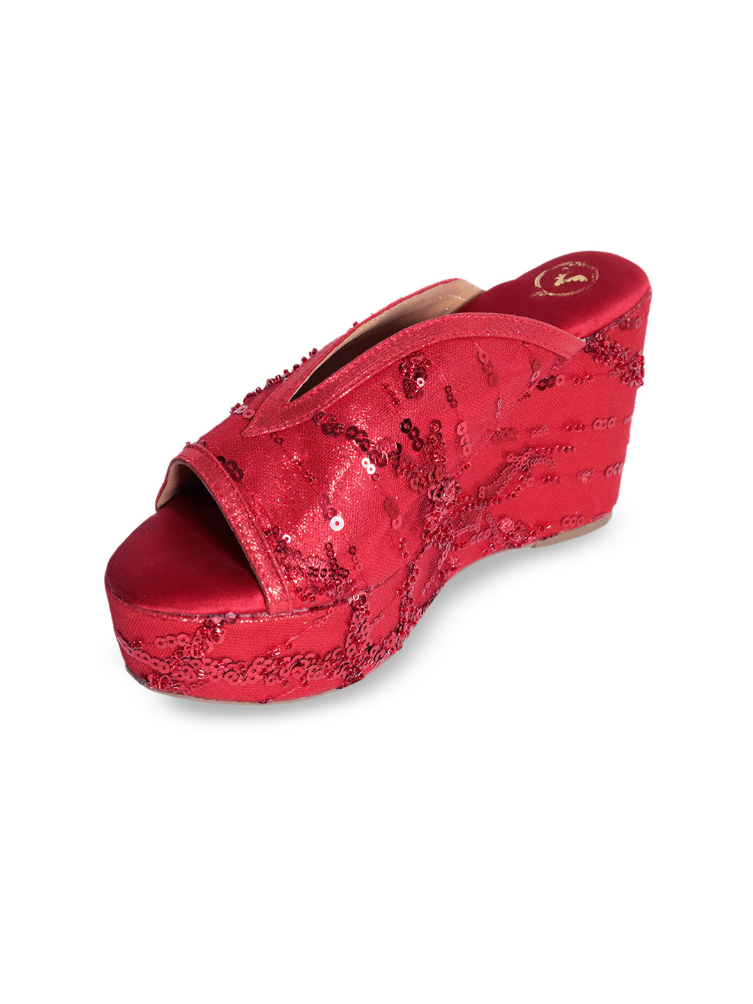 Sana K Luxurious Footwear Printed Party High-Top Platform with Laser Cuts