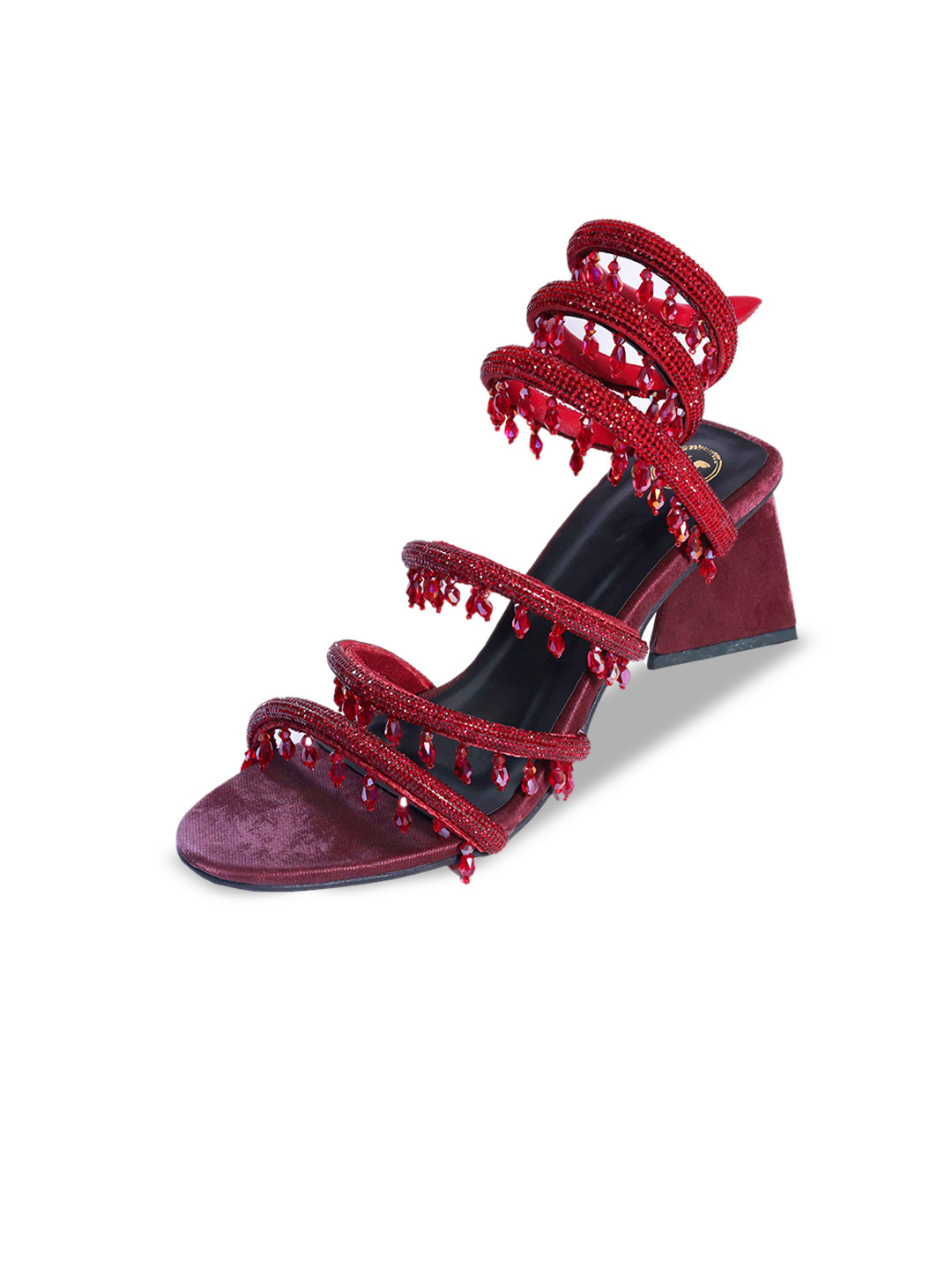 Sana K Luxurious Footwear Women Embellished Sandals with Tassels
