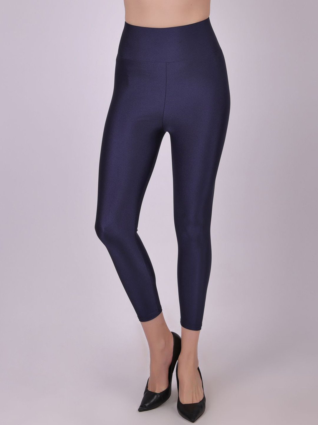 DUNBERRY LONDON Women High-Rise Ankle Length Glossy Leggings