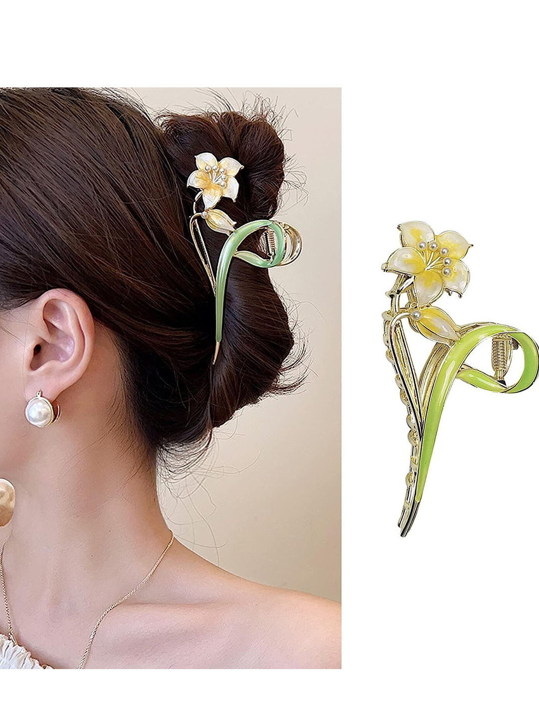 Blubby Flower Design Claw Clip