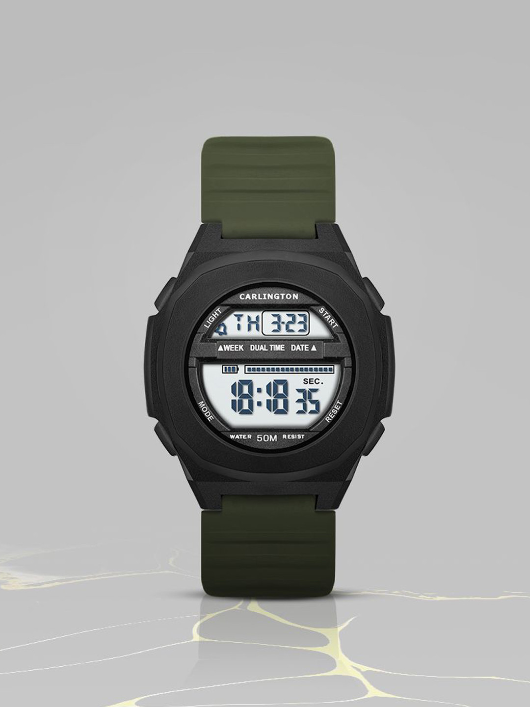 CARLINGTON Unisex Dial & Straps Digital Multi Function Watch Endurance 9117 Green