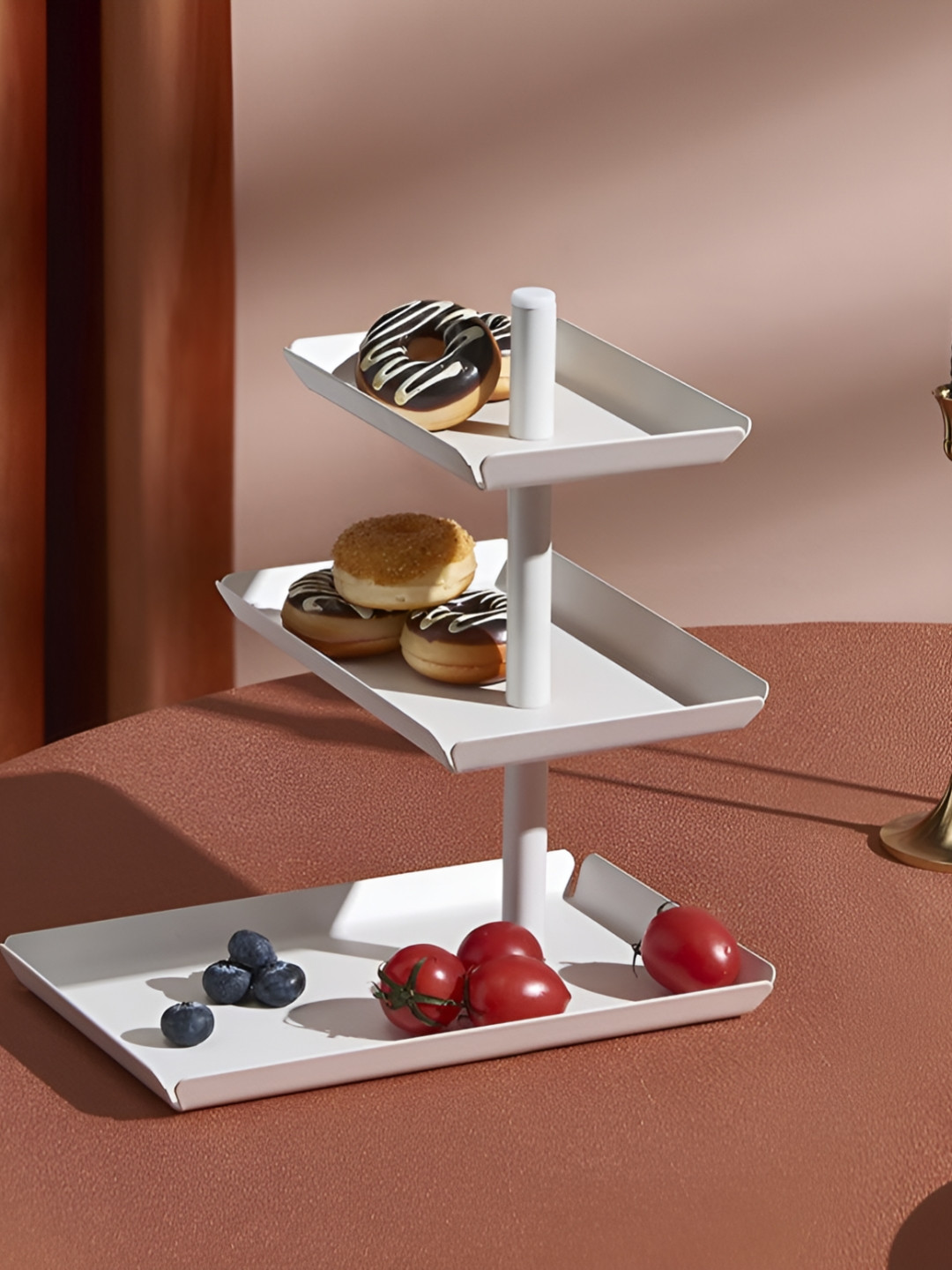 Arhat Organizers White 3-Tier Rotating Tray