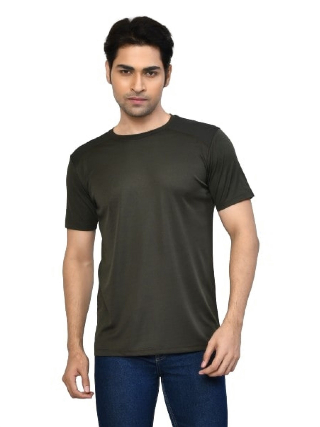 RAPL Men Solid Round Neck Cotton T-shirt