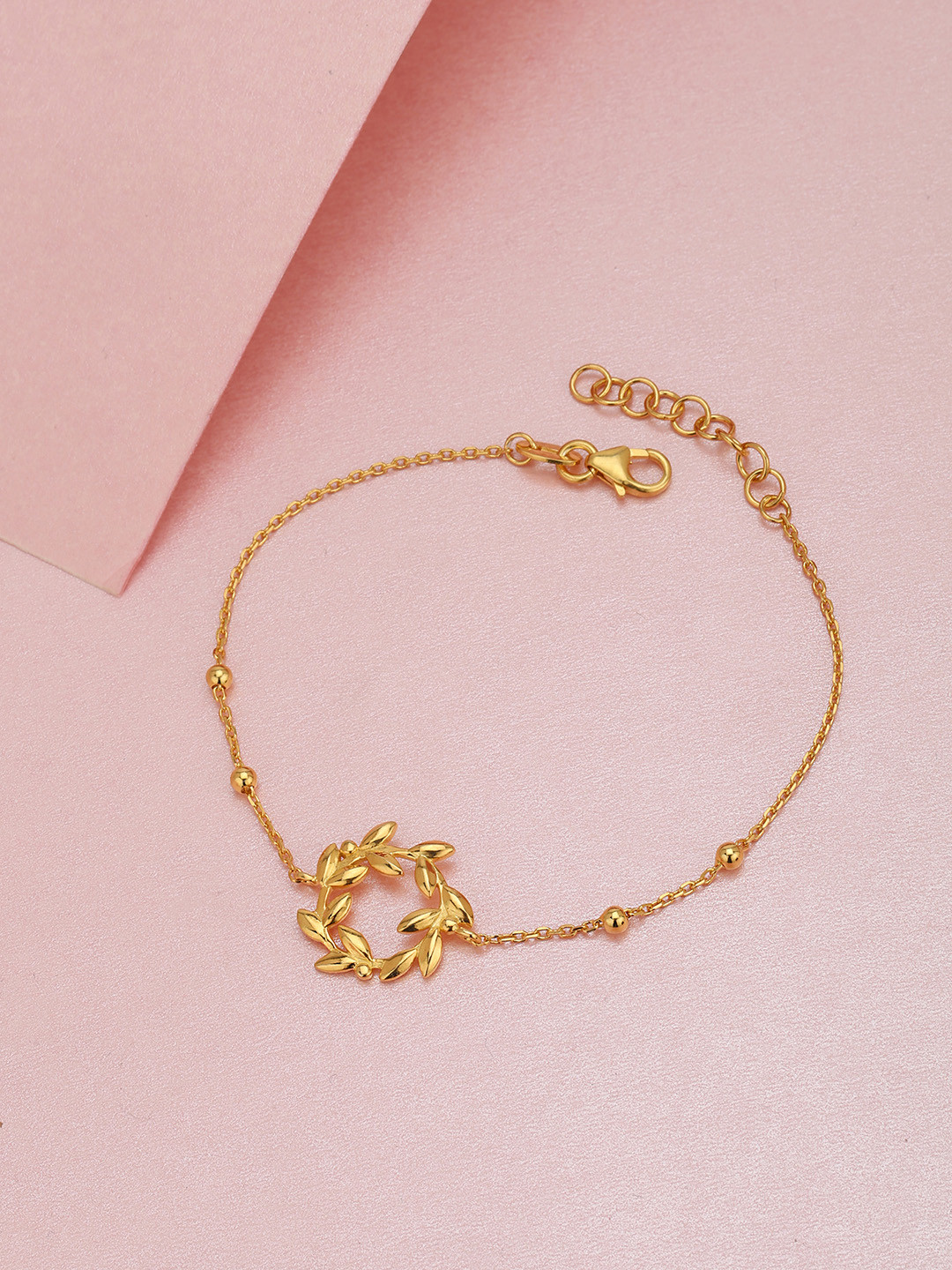 DressBerry 18kt Gold Plated with Floral Charm Bracelet