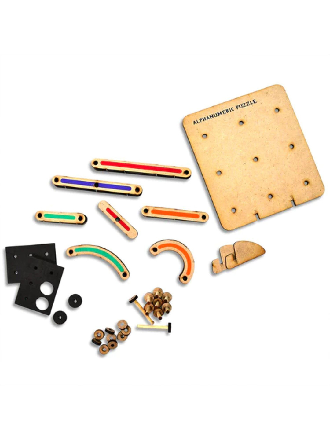 YK X Kids Mandi Wooden Alphabets Construction Puzzle