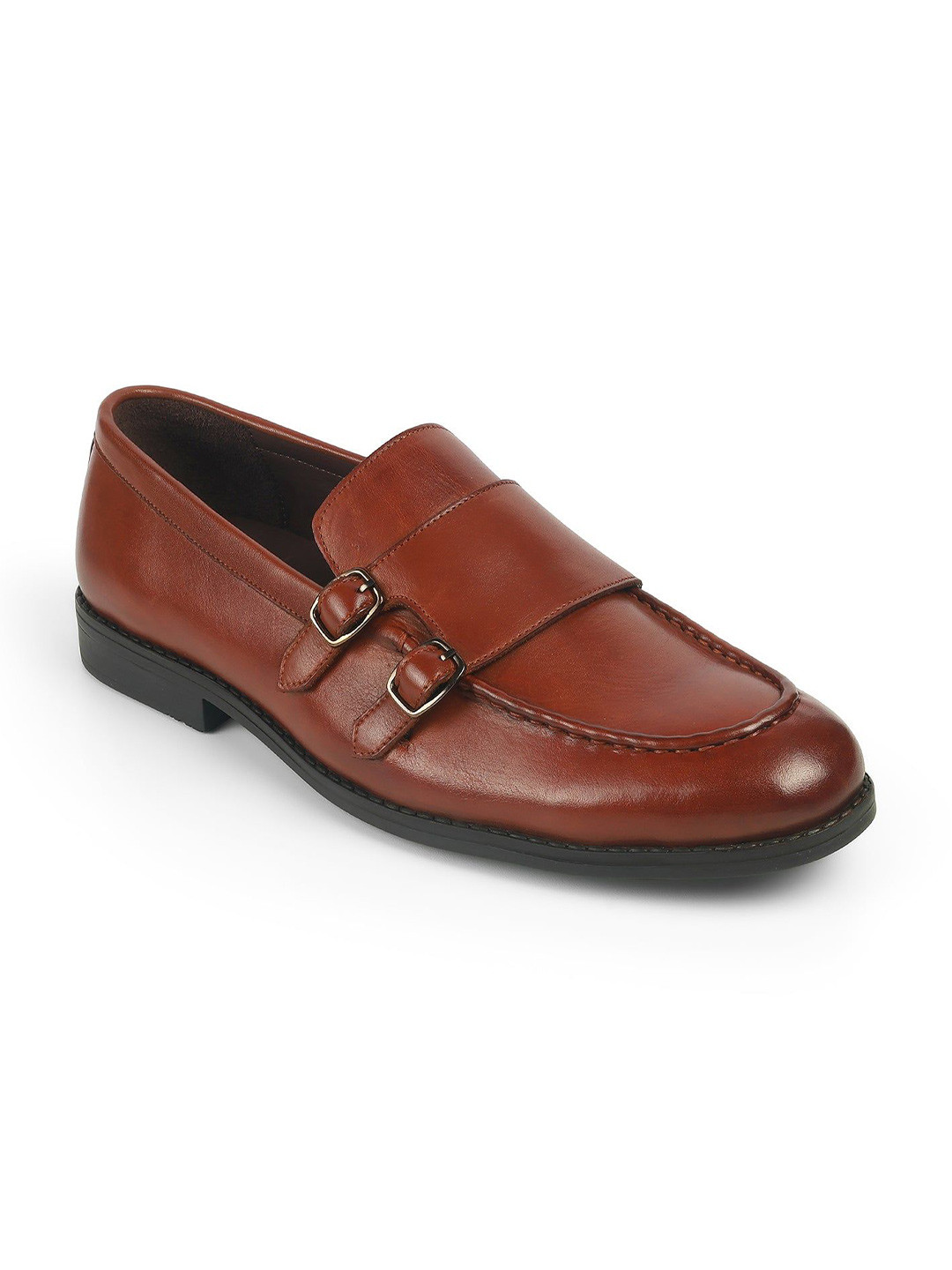 Tresmode Bondy Tan Men Double Monk Shoes
