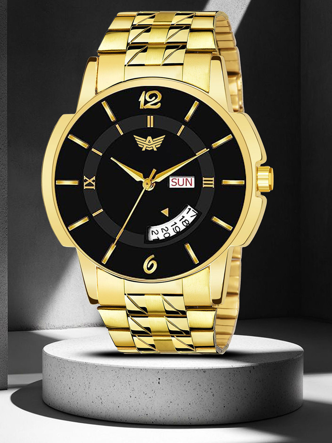 Abrexo Men Dial & Reset Time Stainless Steel Bracelet Style Straps Analogue Watch Abx1339