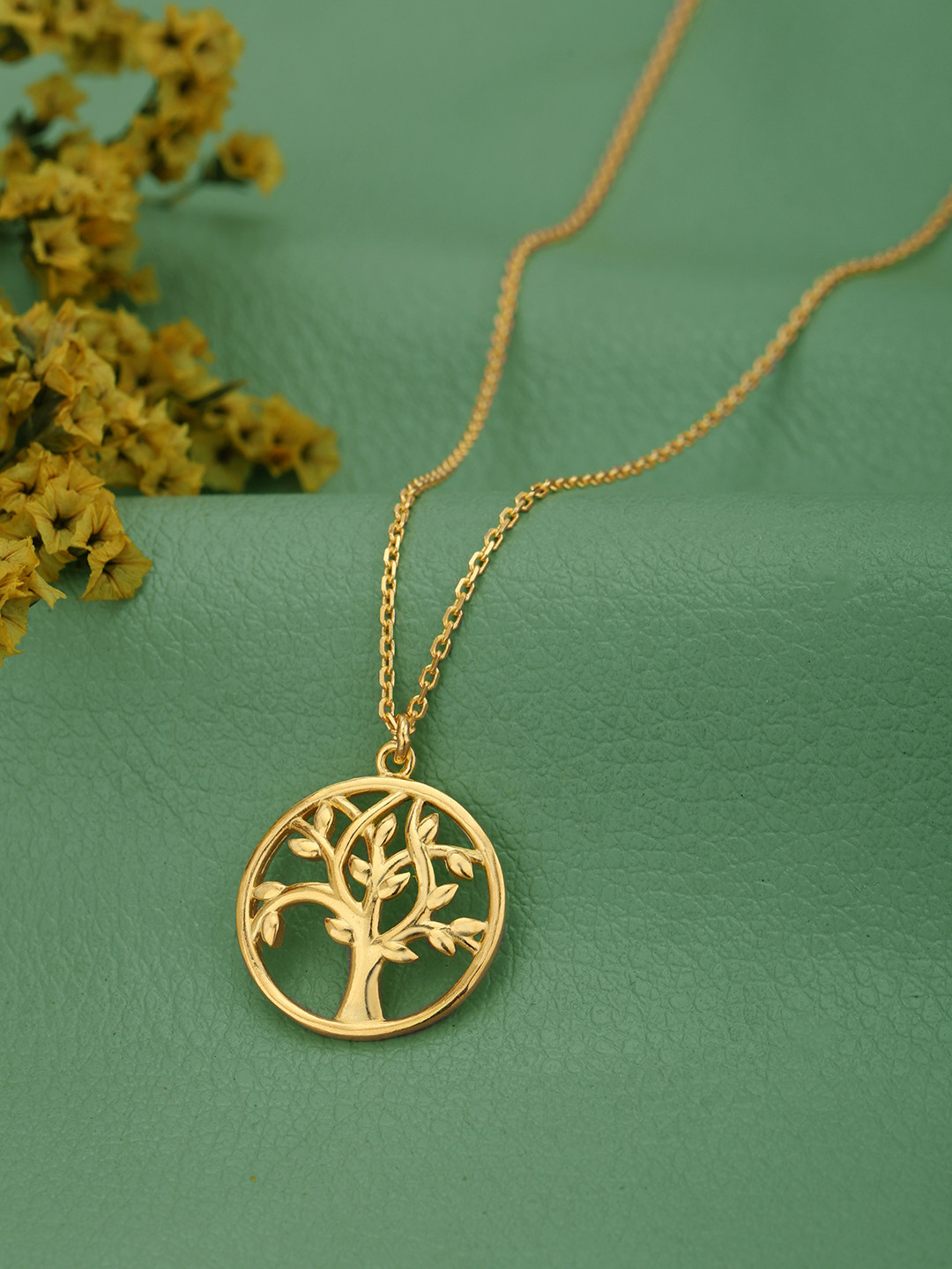 DressBerry 18kt Gold Plated Tree of Life Pendant and Chain