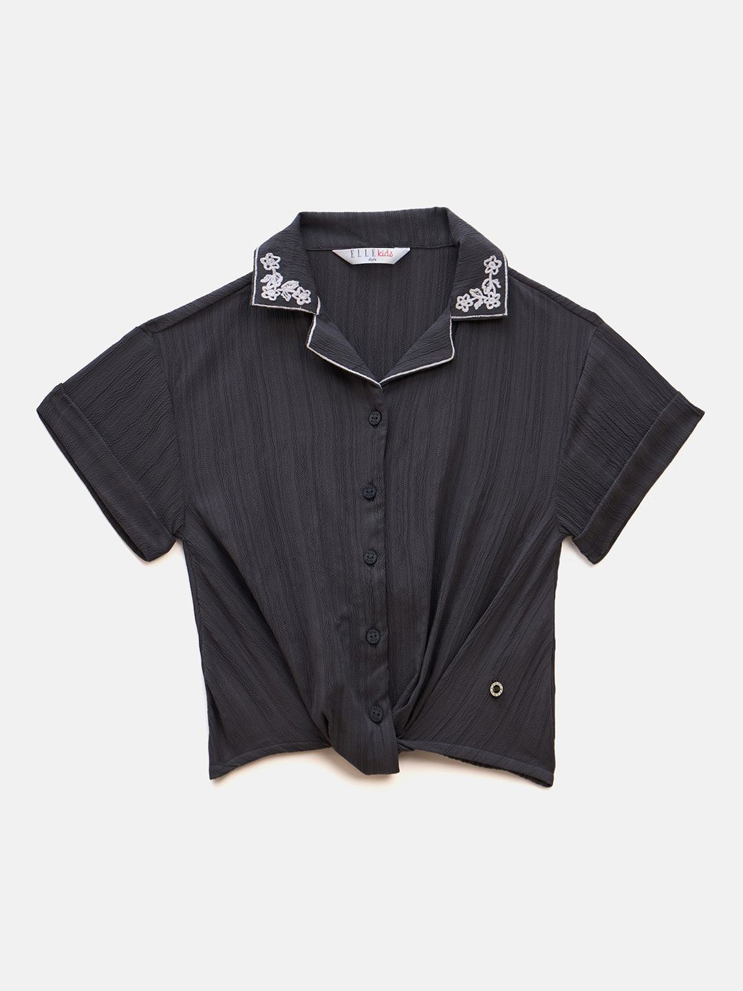 ELLE Girls Textured Shirt Style Top
