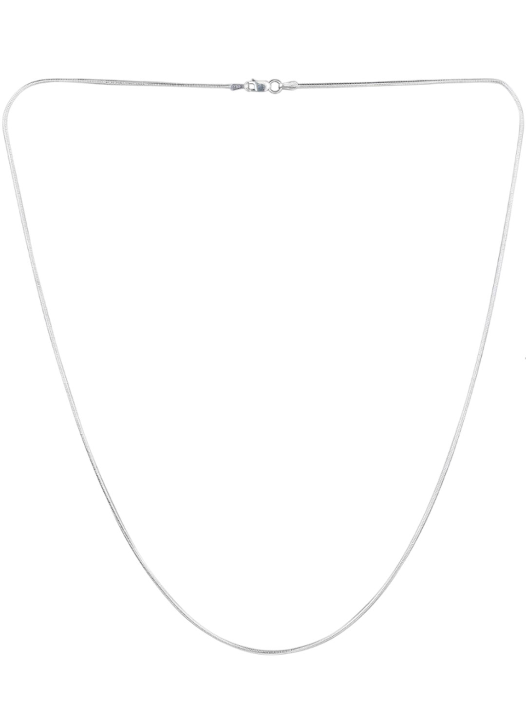 Metronaut 92.5 Sterling Silver I Alphabet Pendant With Snake Chain