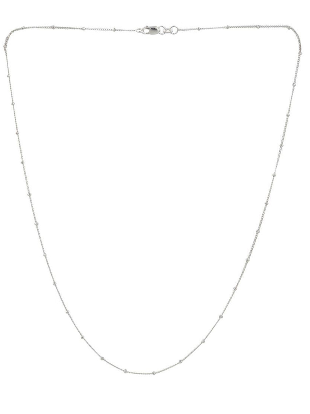 Metronaut 92.5 Sterling Silver R Alphabet Pendant With Ball Chain