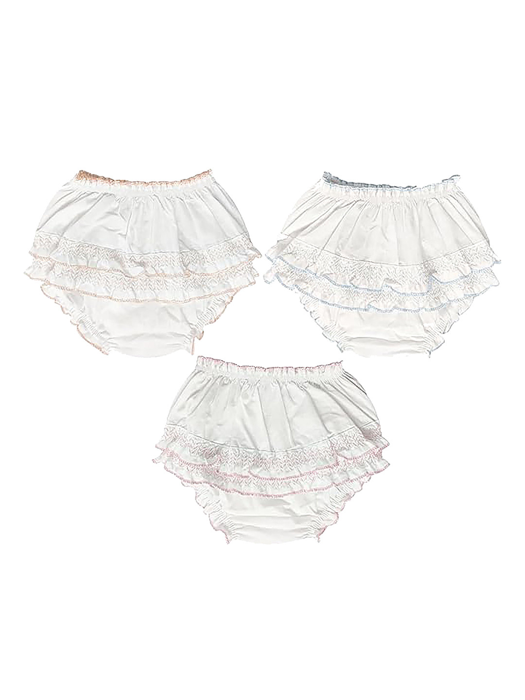 Fancy Walas Infant Girls Pack Of 3 Cotton Basic Briefs FW330_White_XL_PK03