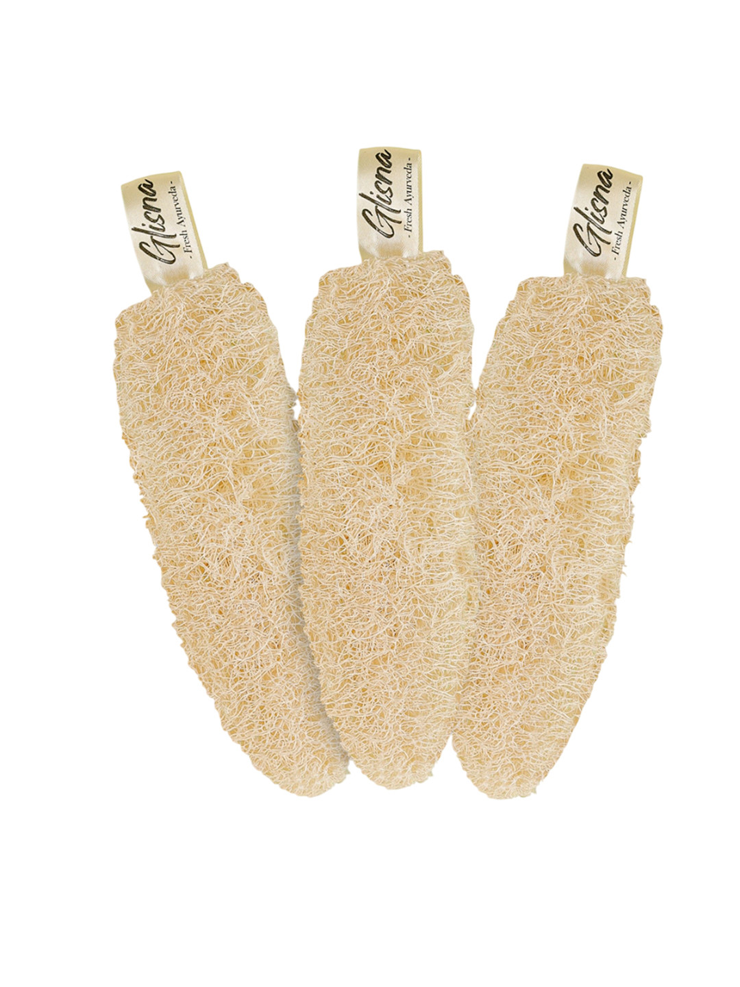 GLISNA Set Of 3 Sun Dried Loofah