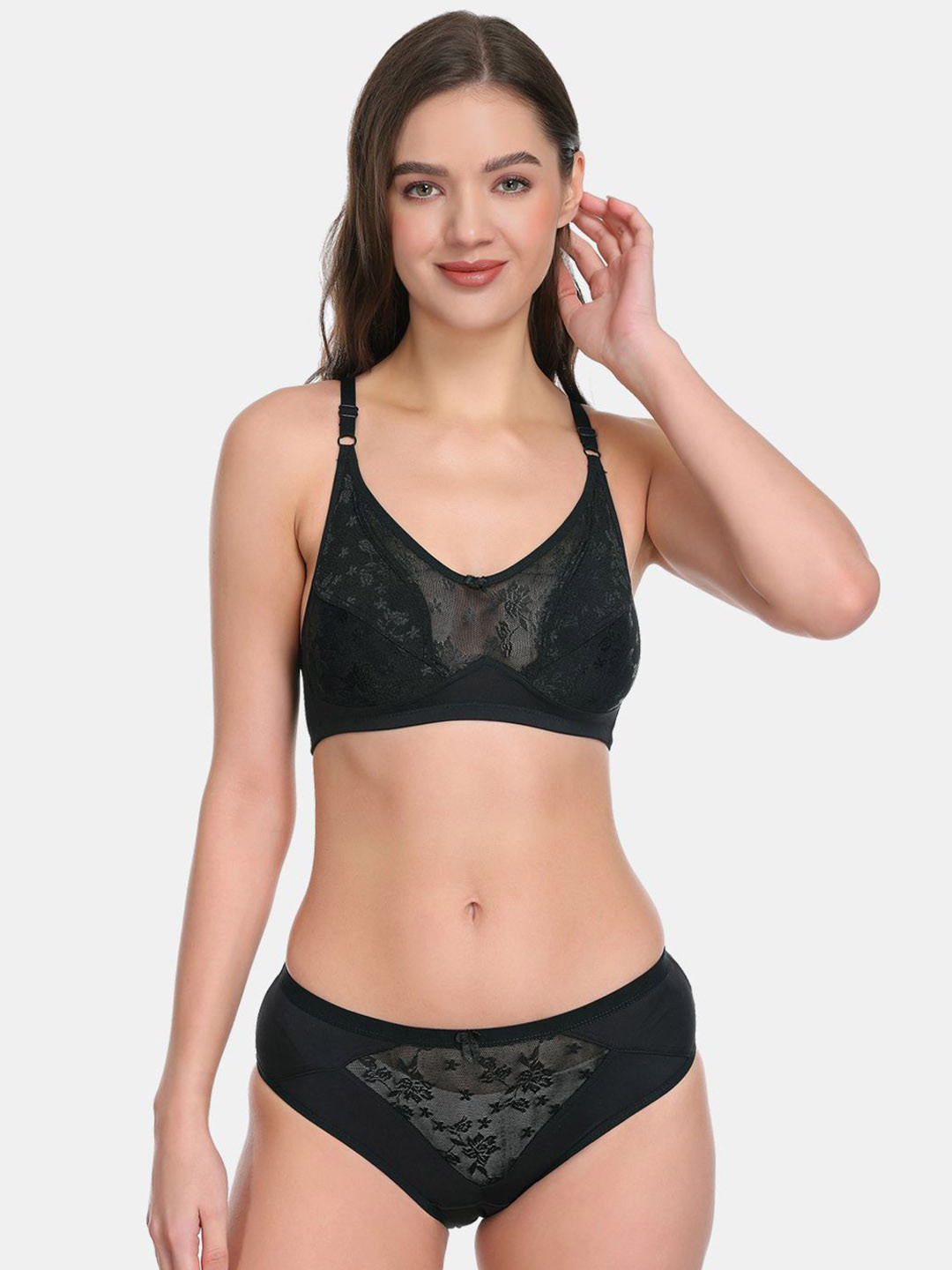 SKDREAMS Self Design Non-Padded Lingerie Set Prada-B-1set