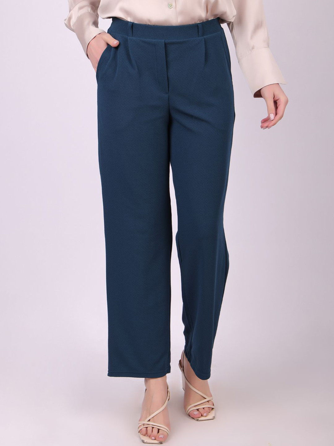 MICHAEL KOVLIN High-Rise Casual Pants with Pockets