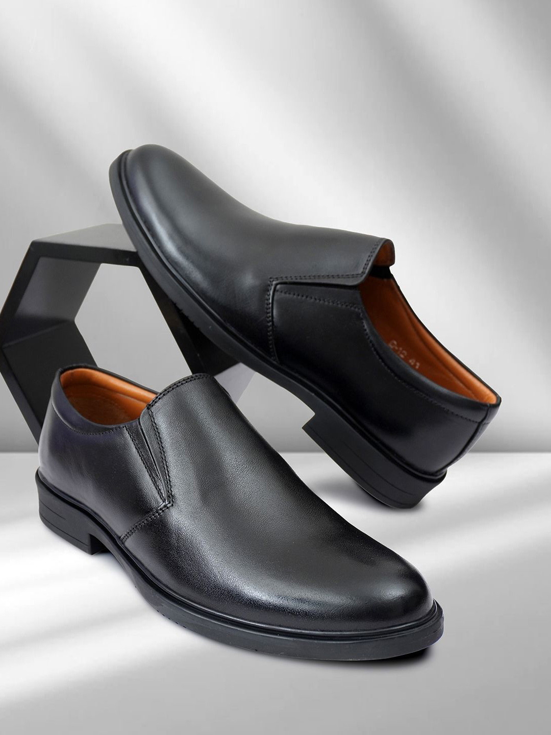 NICO NERINI Men Leather Formal Slip-Ons