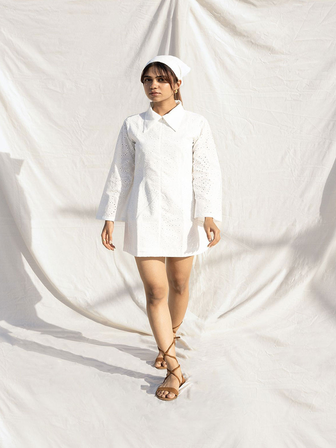 Zwankee Lace Women Shirt Mini Dress