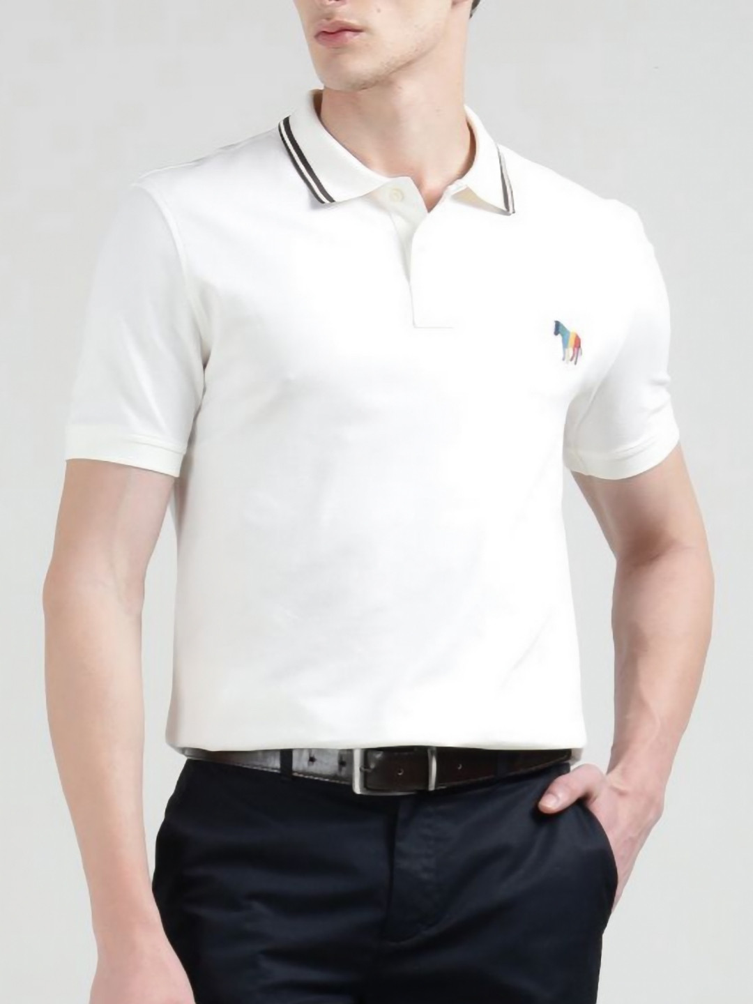 PS By Paul Smith Polo Collar Slim Fit Cotton T-shirt