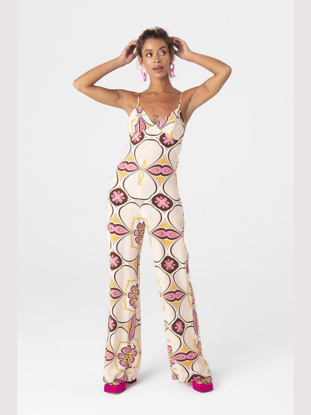 Zwankee Kaleidoscopic Women Printed Basic Jumpsuit