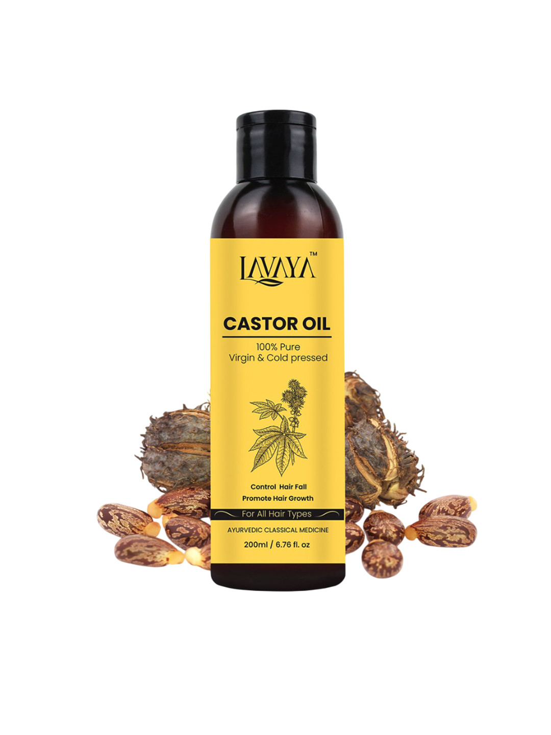 Lavaya 100% Pure & Natural Cold Pressed Castor Oil - 200 ml