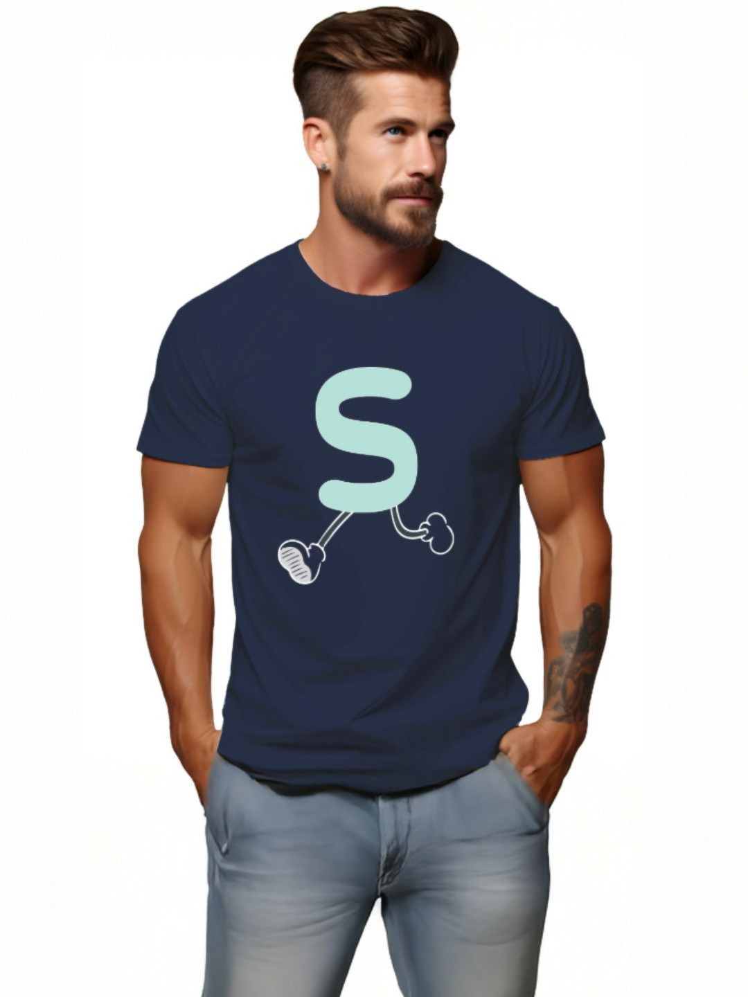 SPLOOSH Speedy 'S' Typography Printed Supima Cotton T-shirt