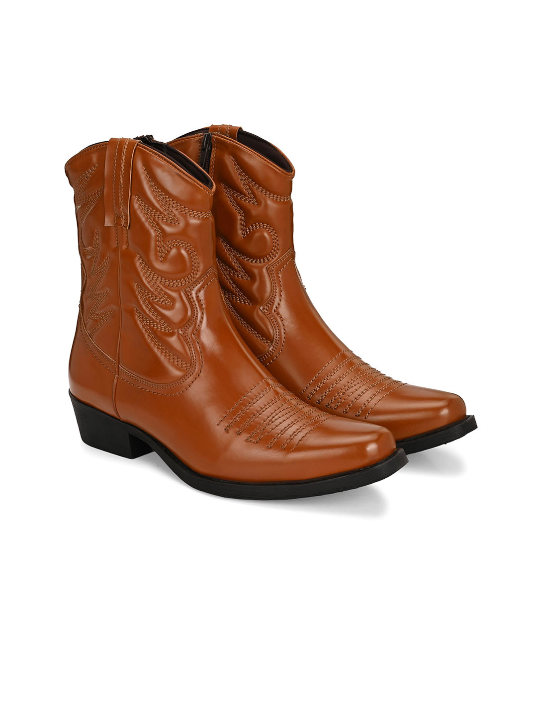 Delize Men Cowboy Ankle Boots