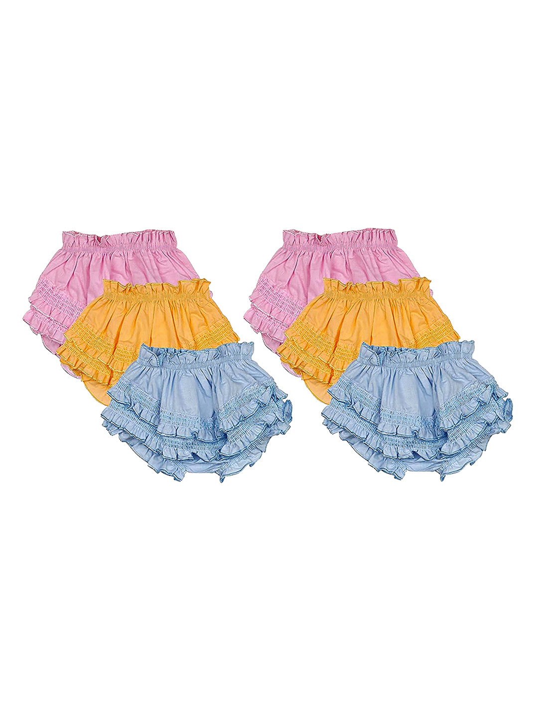 Fancy Walas Infant Girls Pack Of 6 Cotton Basic Briefs FW330_Multi_M_PK06