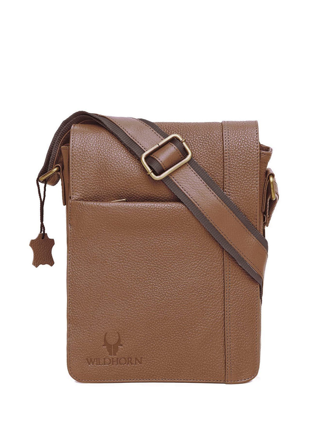 WildHorn Men Leather Sling Messenger Bag