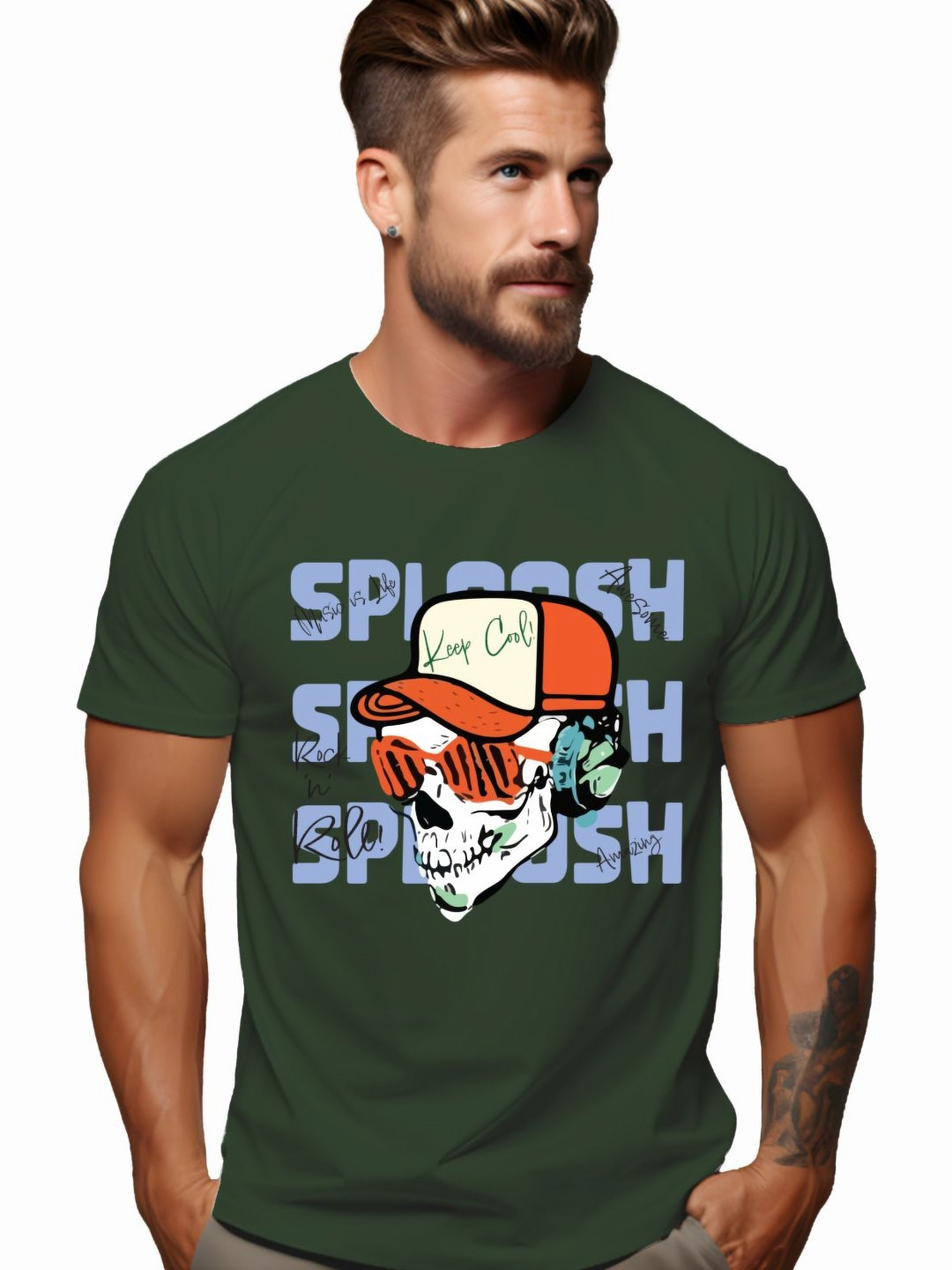 SPLOOSH Skull Printed Supima Cotton T-shirt