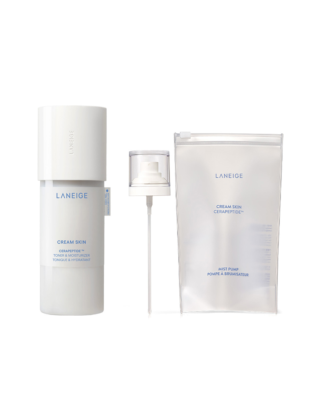 LANEIGE Set Of 2-In-1 Cream Skin Cerapeptide Refiner Toner & Mist Pump - 170ml