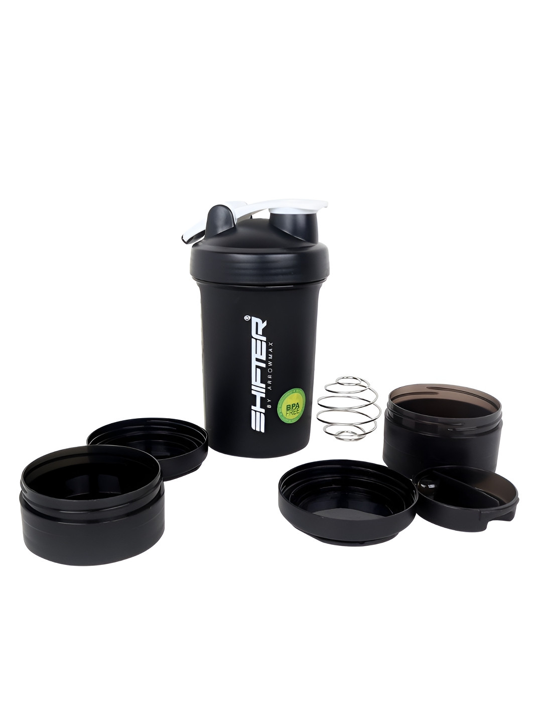 SHIFTER Black & White Plastic Solid Shaker