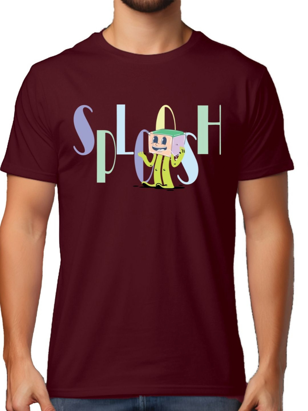 SPLOOSH Cube-Tiful Typography Printed T-shirt